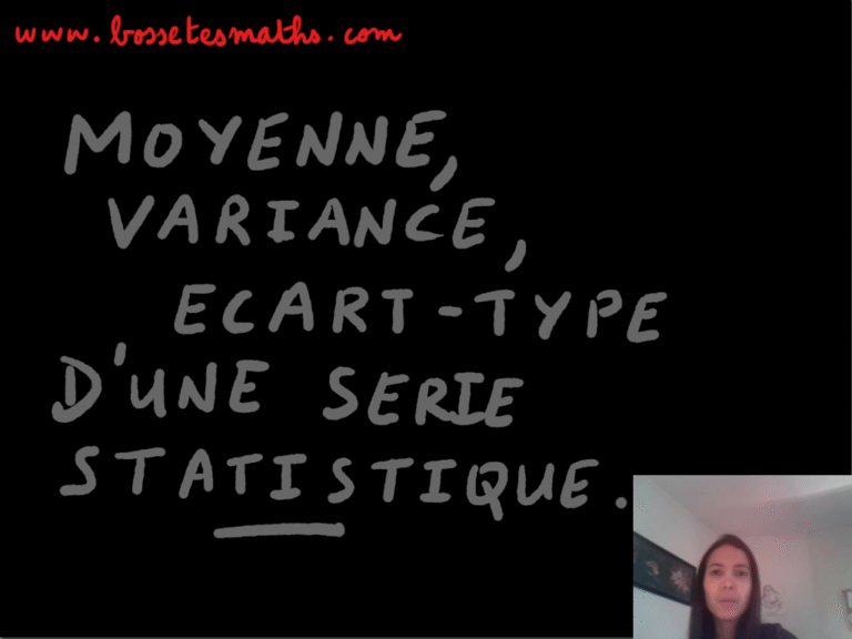 Moyenne, variance, écart-type d'une série statistique [Vidéo](Seconde ...