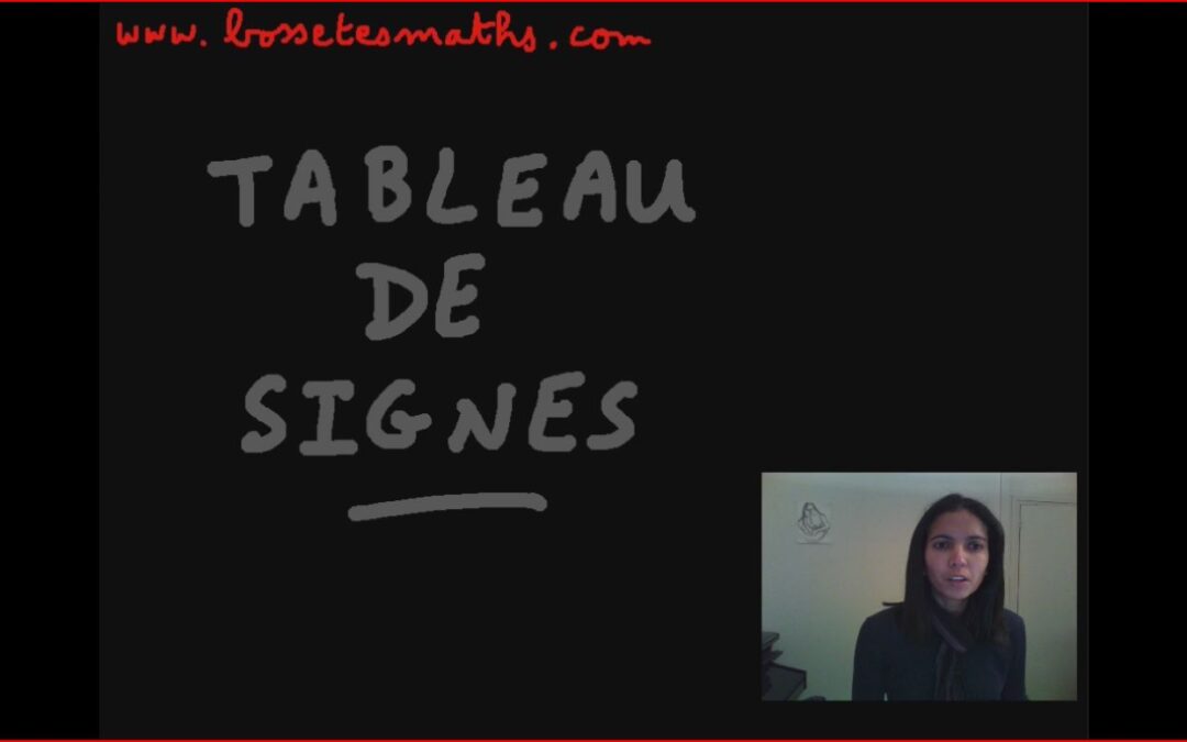 Tableau de signes d’une fonction affine[Vidéo] (Seconde)