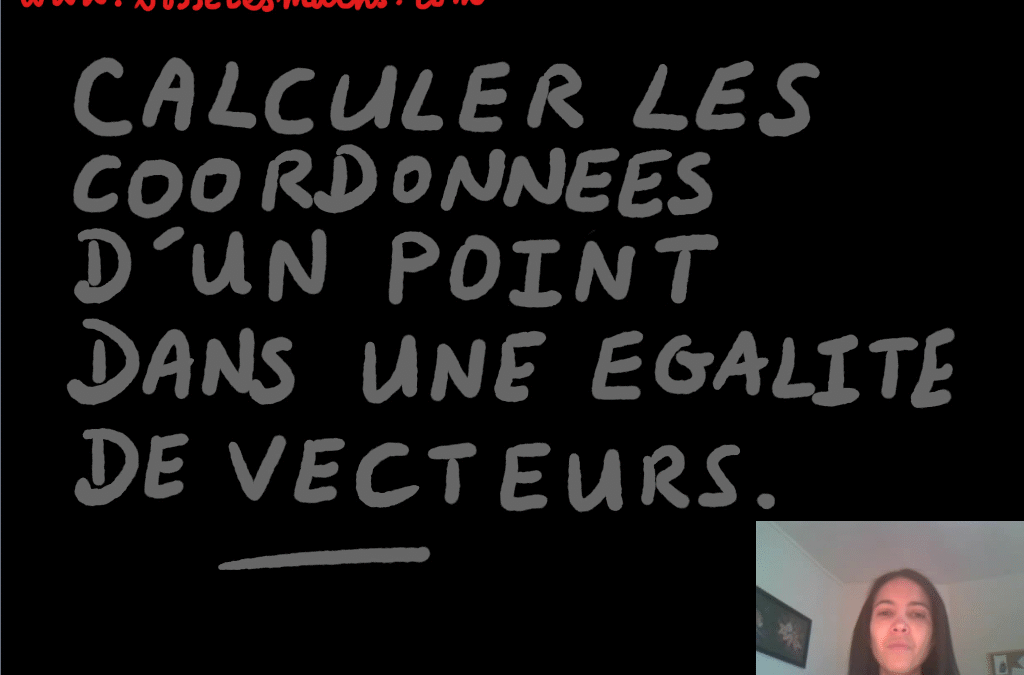 Calculer les coordonnées d’un point dans une égalité de vecteurs [Vidéo] (Seconde)