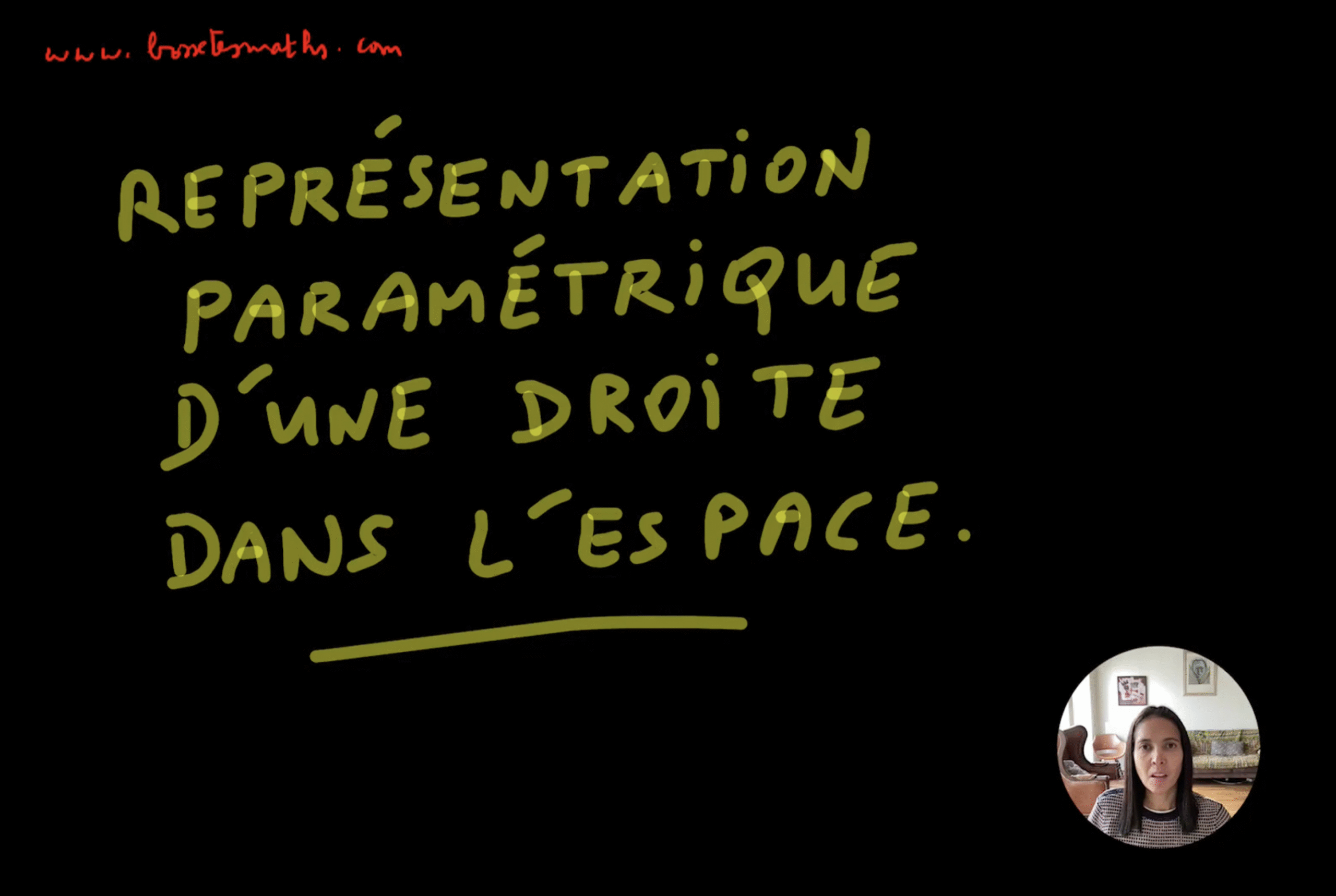 Géométrie dans l’espace (4ème partie) : représentation paramétrique d’une droite [Vidéo] (Terminale)