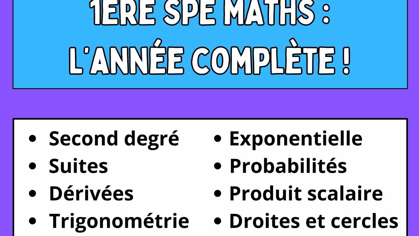 Pack 1ère spémaths